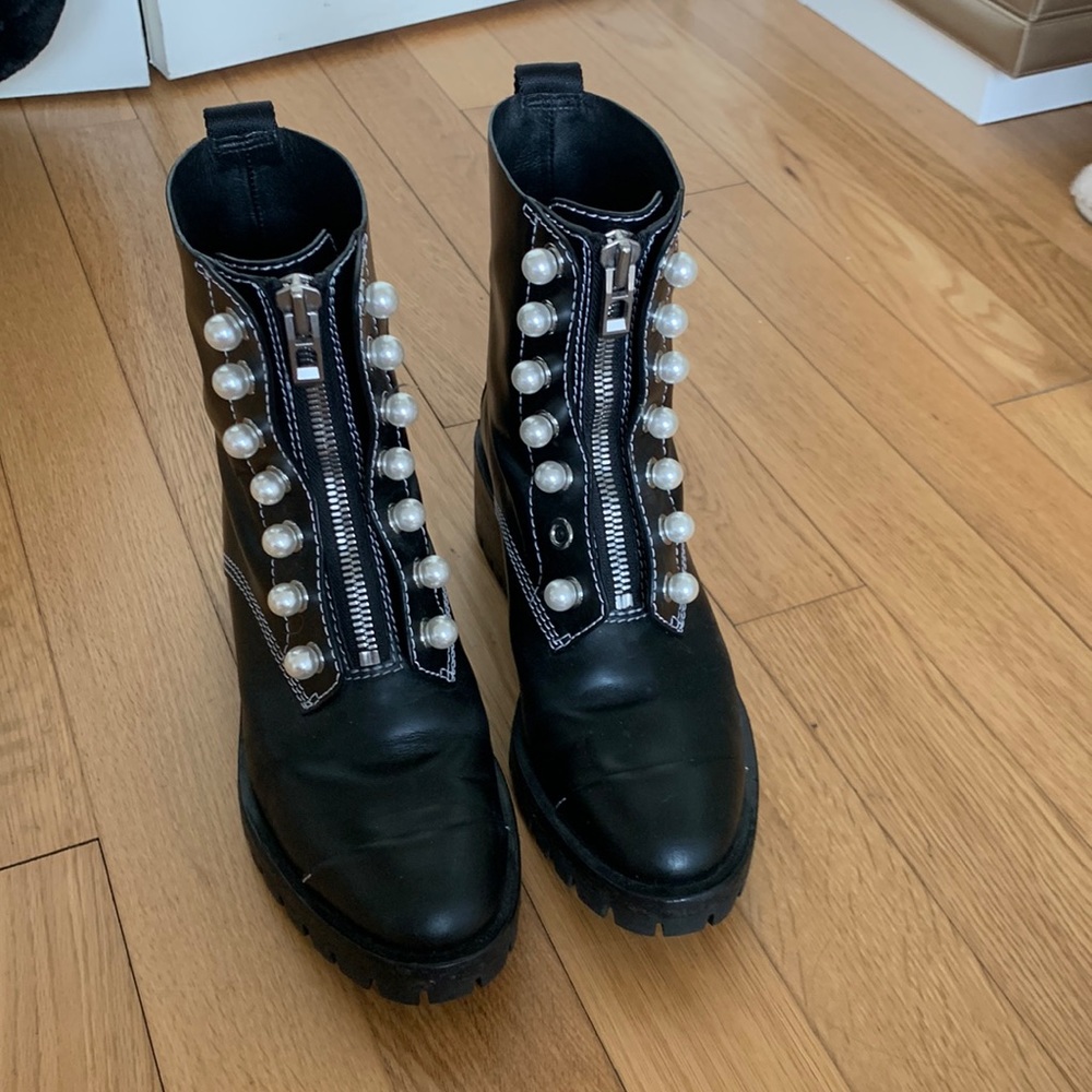 Phillip Lim black pearl boots